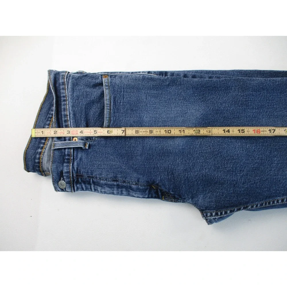 Levi's 514 Straight Fit Jeans Mens 36x34 Blue Dark Wash Stretch Denim Pant